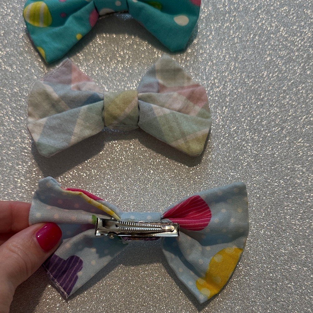 handmade easter bow set - Picture 2 of 2